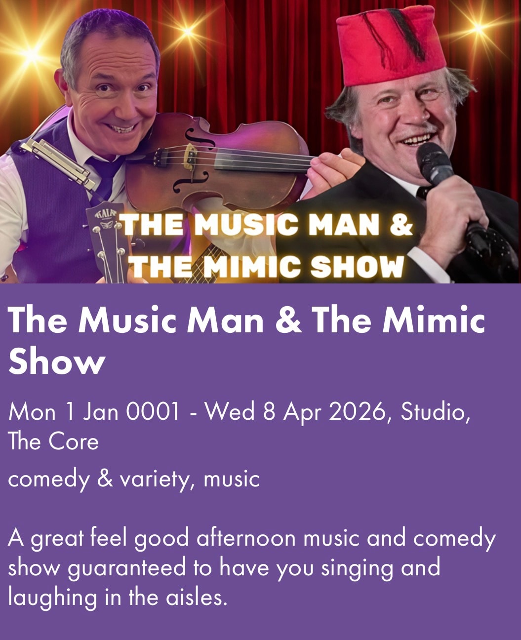 The Music Man & The Mimic Show — Slater & Gee